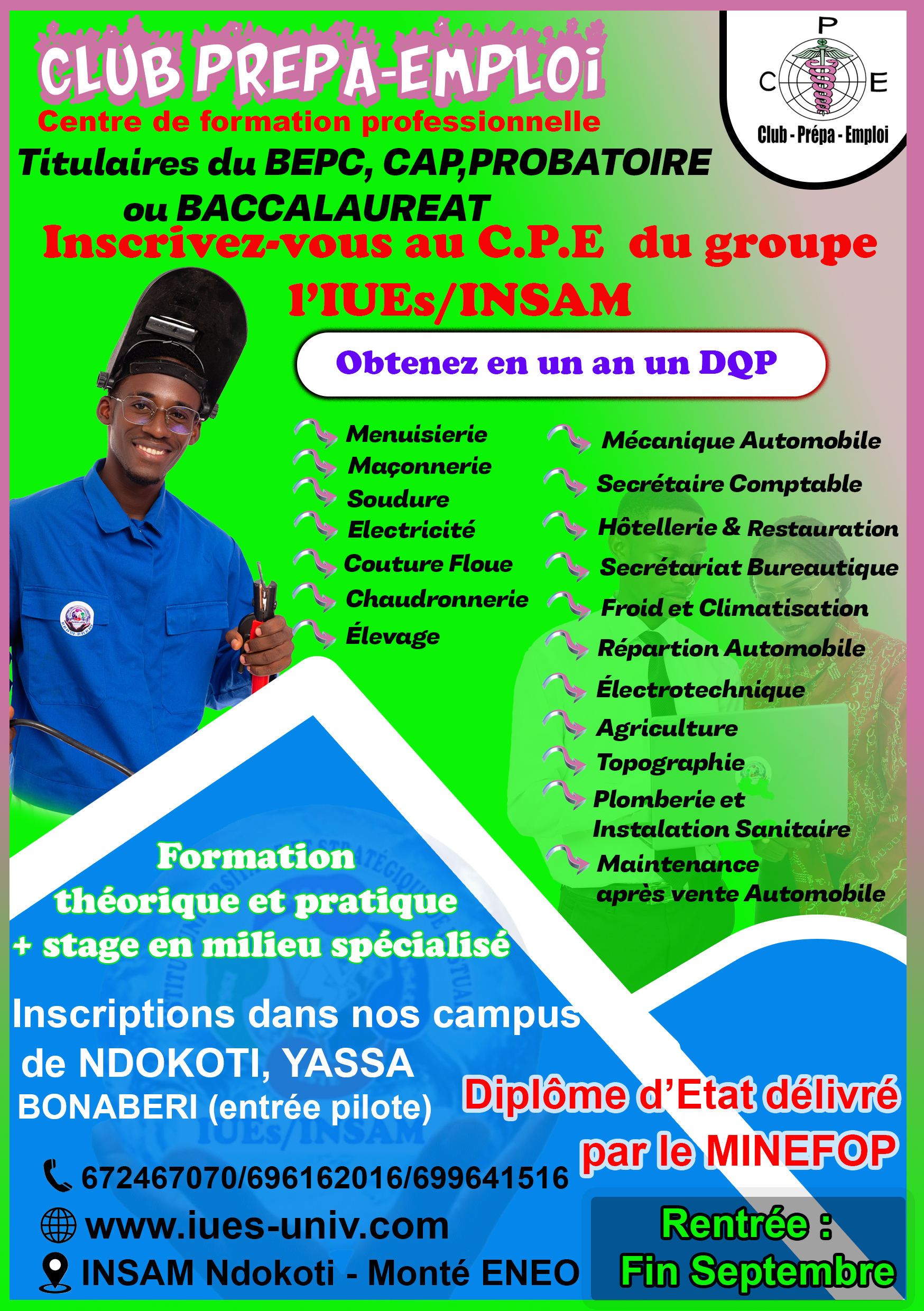 🔥 RENTRÉE DE SEPTEMBRE 2026 : LES INSCRIPTIONS SONT OUVERTES ! 🔥